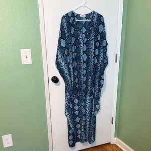 Buddy Love Blue Snake Print Maxi Dress